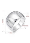 Maelyss ezüstös-kristályos gyűrű