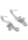 3W299 - Rhodium Antiallergén Earrings with AAA Grade CZ  in Clear