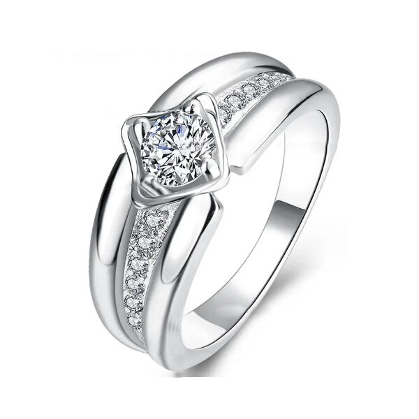 Felicidad kristályos női gyűrű whitegold