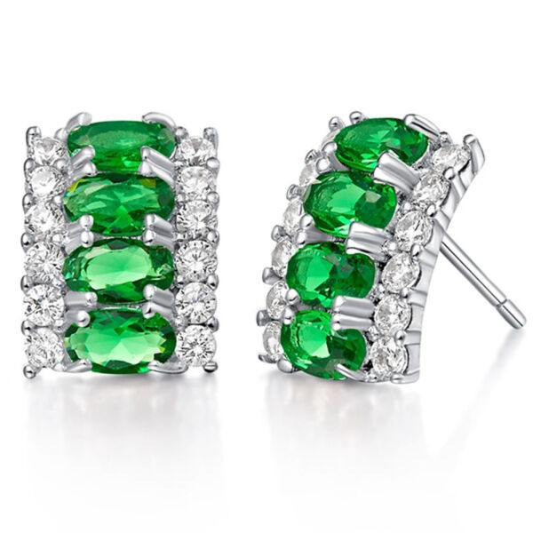 Carolina Swarovski kristályos fülbevaló zöld